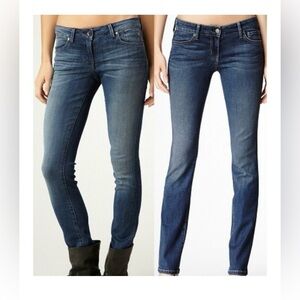 Anthropologie Level 99 Lily Skinny Straight blue pants